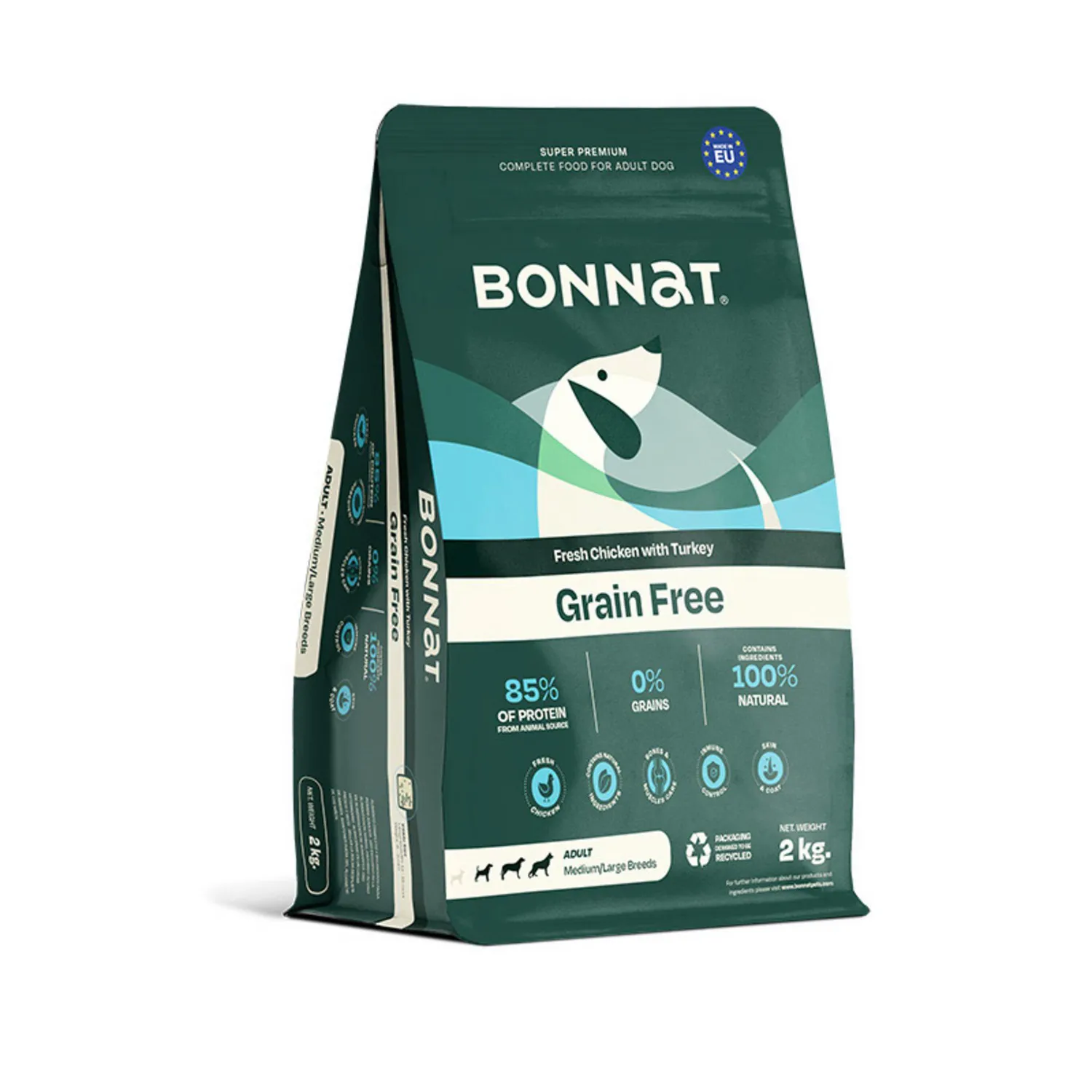 Comida Seca Para Perro Bonnat Grain Free Canine Adulto M/L Breeds 2 Kg