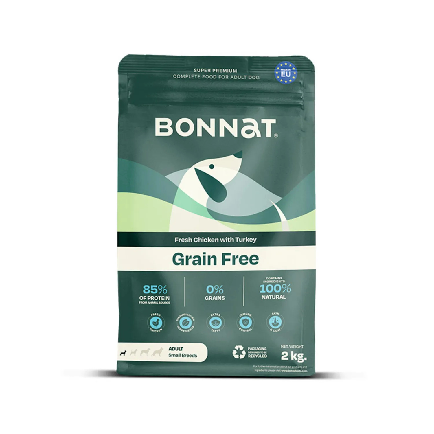 Comida Seca Para Perro Bonnat Grain Free Canine Adulto Small Breeds 2 Kg