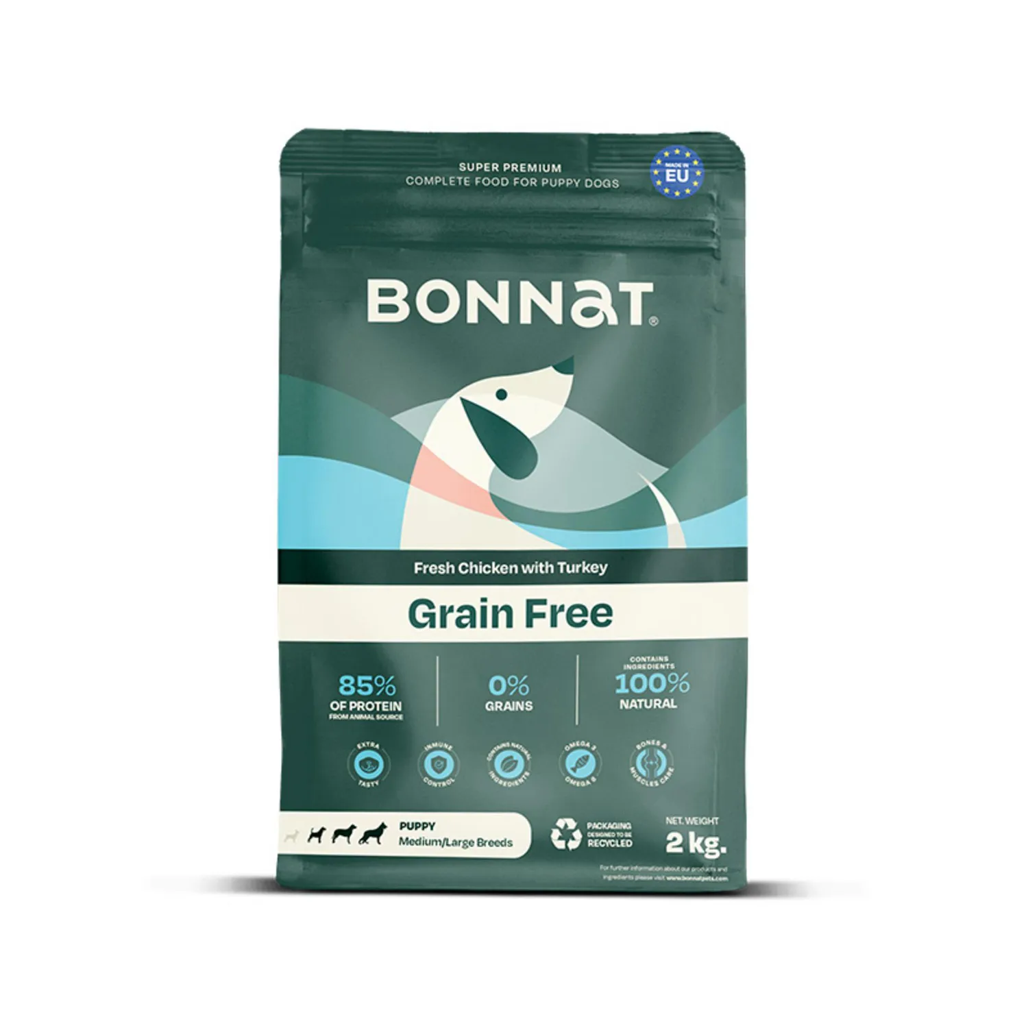 Comida Seca Para Perro Bonnat Grain Free Canine Puppy M/L Breeds 2 Kg