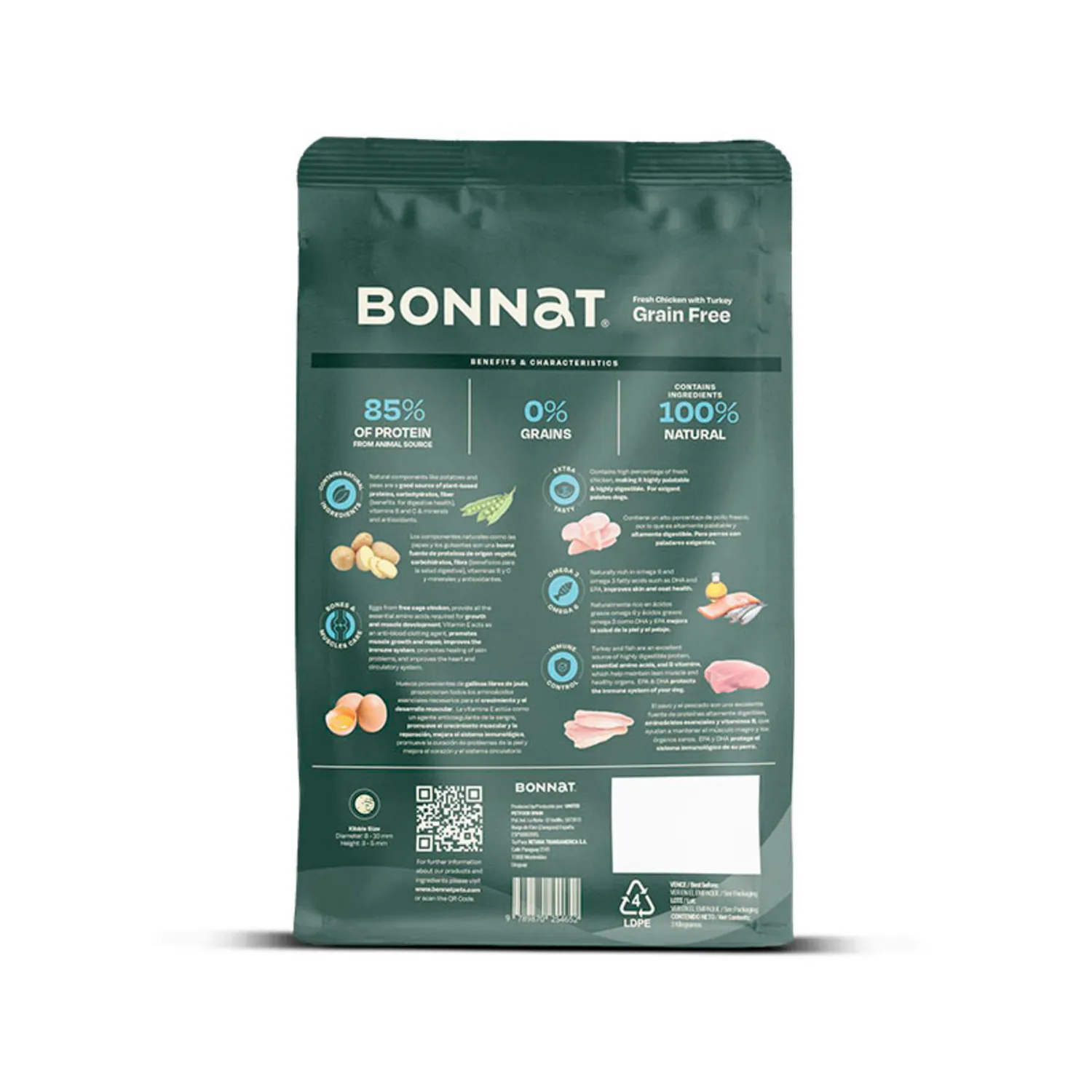 Comida Seca Para Perro Bonnat Grain Free Canine Puppy M/L Breeds 2 Kg 3