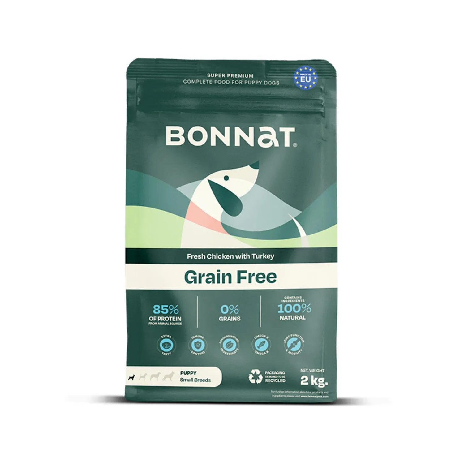 Comida Seca Para Perro Bonnat Grain Free Canine Puppy Small Breeds 2 Kg