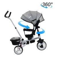 Triciclo Paseador Aaron 360 Bebe Priori Gris
