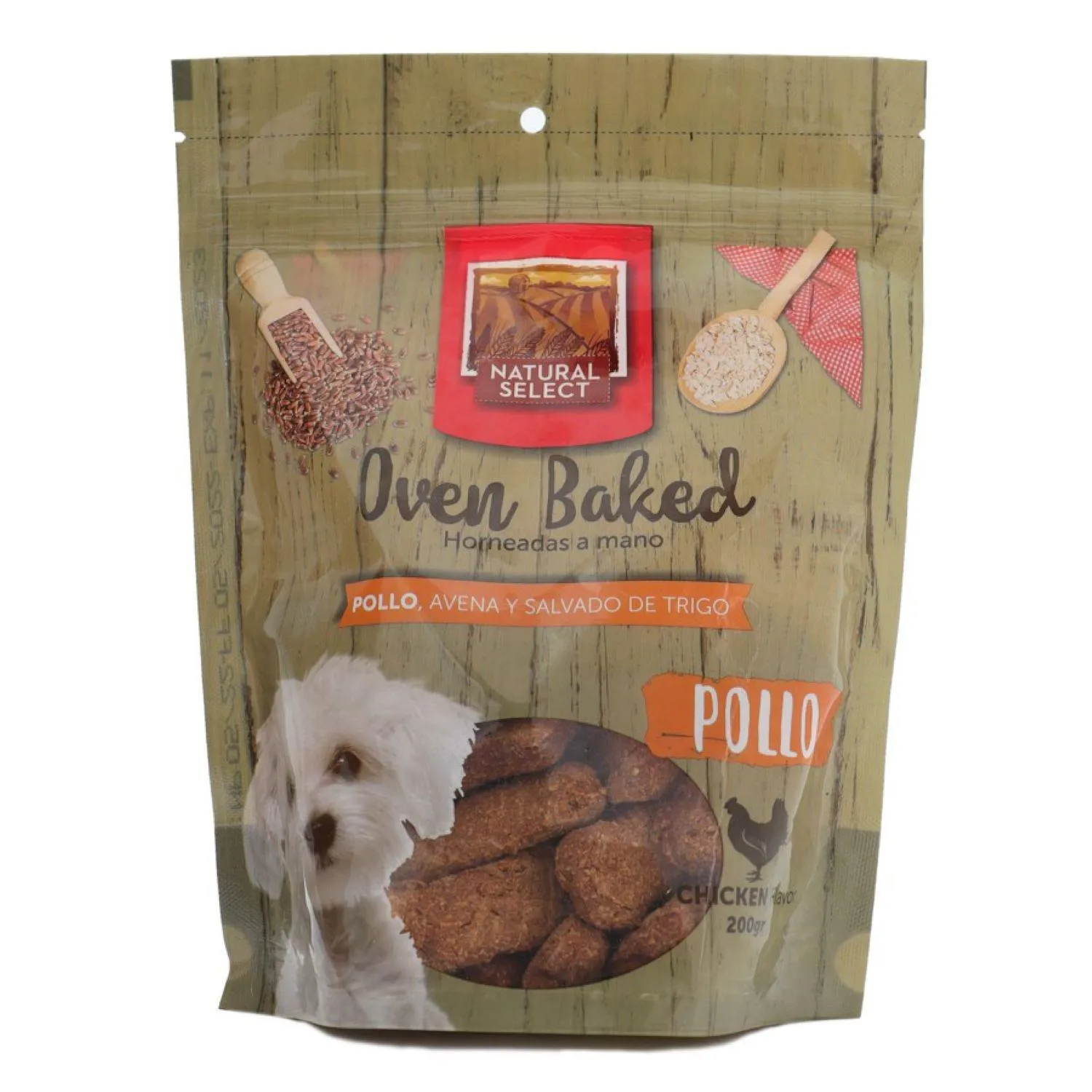 Snack Natural Select Dog Biscuit Sabor a Pollo x 200 Gr