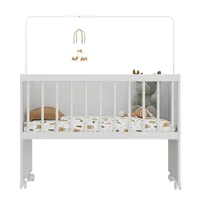 Cuna Moises + Colchon y Ruedas Color Blanco