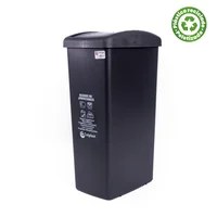 Papelera Plástica Plana de 55 Lt Negra Colplast