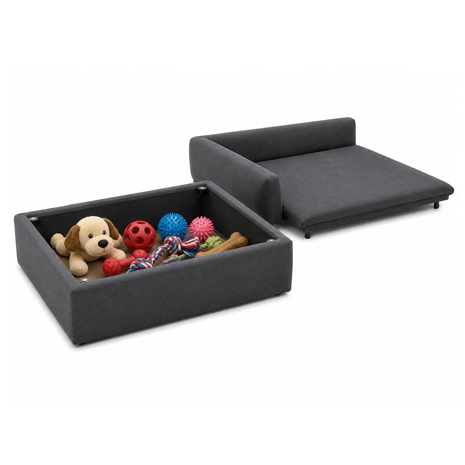 Sofá Baúl Pet Hasta 30kg 30x70x42cm Gris 6