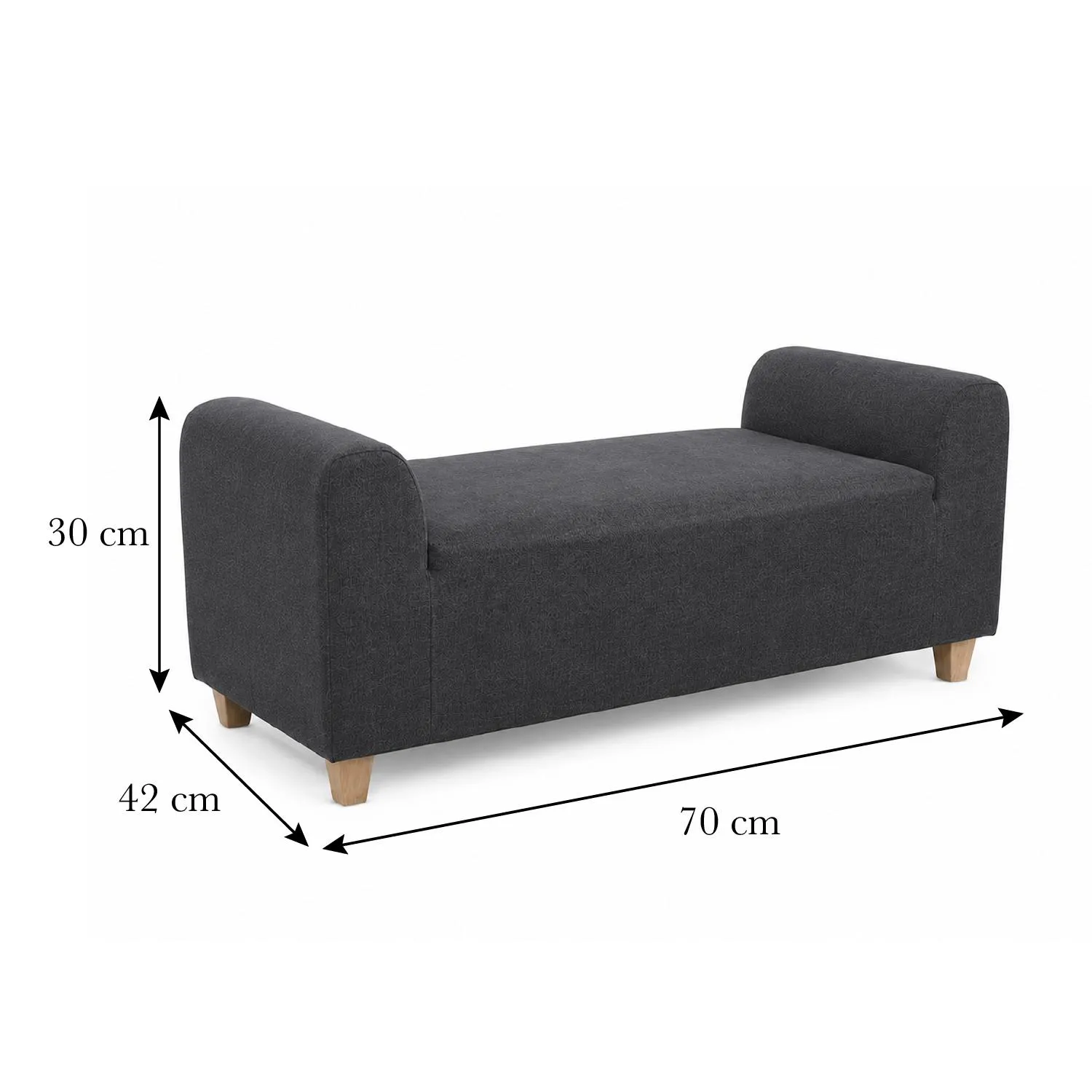 Sofá Pet Hasta 30kg- 30x70x42cm Gris 6