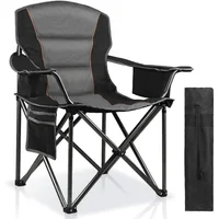 Silla Plegable de Camping Acero Acolchada Extra Grande con Refrigerador Lanmountain