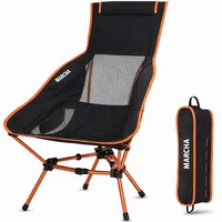 Silla Plegable de Camping Aluminio Respaldo Alto Ultraligera Compacta Marchway