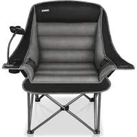 Silla Plegable de Camping Acero Acolchada Extra Grande con Portavasos Camphill