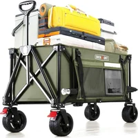 Carretilla Overmont 150 kg Acero Plegable Alta Capacidad