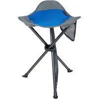 Silla Plegable de Camping Acero Tipo Trípode Compacta con Bolsillo Lateral Portal