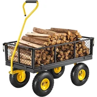 Carretilla Vevor 227 kg Acero Tipo Plataforma Lados Removibles