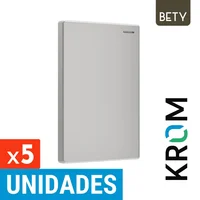 Interruptor Conmutable 10A-250V Color Silver Serie Bety Krom Set X 5 Unidades