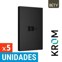 Toma de Redes RJ45 Cat 6E Color Negro Serie Bety Krom Set X 5 Unidades