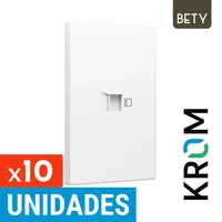 Toma de Redes RJ45 Cat 6E Color Blanco Serie Bety Krom Set X 10 Unidades