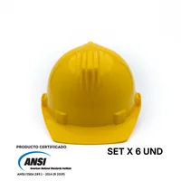 Casco Dielectrico Stone Tipo 1 Ratchet Amarillo Certificado Set X 6 Unidades
