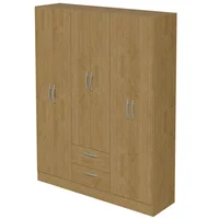 Closet Armario Essence 6 puertas y 2 cajones Color Castaño