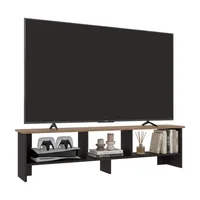 Rack de Tv 65" Belga 41x160x31 Rta Chocolate Oscuro Madera Natural
