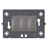 Interruptor Doble Conmutable Cuadrado Arteor Magnesio