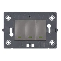 Interruptor Triple Cuadrado Arteor Magnesio