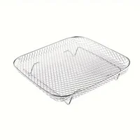 Cesta para Air Fryer Cuadrada Grande En Acero