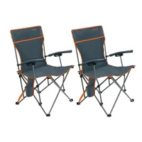 Set 2 Sillas Plegables Camping Truper 100kg Con Portavasos
