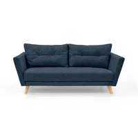 Sofa Grecia 84x192x85 Con Apoyabrazos Tela Plomo