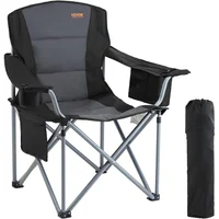 Silla Plegable de Camping Reforzada en Acero con Soporte Ergonómico VEVOR