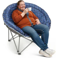 Silla Plegable de Camping Redonda XXL en Acero Acolchada LANMOUNTAIN