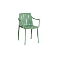 Silla Alice con Brazos Color Verde Olivo Set X 12 Unidades