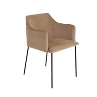 Silla Auxiliar Moderna Winda Tela Cafe 57x61x76 cm