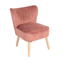 Poltrona Moderna Evangelina Rosa 62x70x76 cm