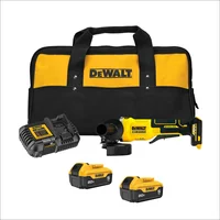 Pulidora 4-1/2" 20V Sin Carbones con 2 Baterias 5ah y cargador Dewalt