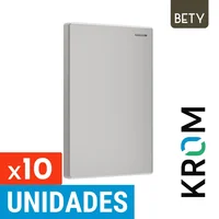 Interruptor Sencillo 10a-250V Color Silver Serie Bety Krom Set X 10 Unidades