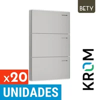 Interruptor Triple 10a-250V Color Silver Serie Bety Krom Set X 20 Unidades