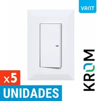 Interruptor Sencillo 10a-250V Blanco Vant Set X 5 Unidades