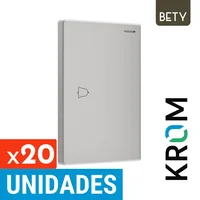 Pulsador para Timbre 10a-250V Color Silver Serie Bety Krom Set X 20 Unidades