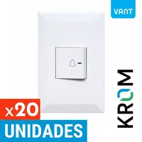 Pulsador para Timbre 10a-250V Blanco Vant Set X 20 Unidades