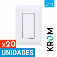 Interruptor Sencillo 10a-250V Blanco Vant Set X 20 Unidades