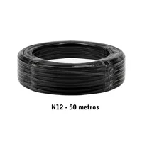 Cable N12 Negro Rollo x 50 Metros
