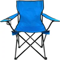 Silla de Camping Plegable Azul E-Z Living con Portavasos y Bolsa de Transporte