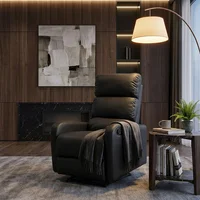Silla Reclinable Pekin Estatica Cuero Sintetica Negro