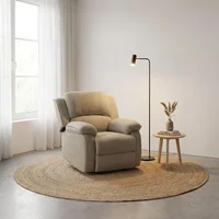 Silla Reclinable Tokio Premium Giratoria mecedora Tela Camel