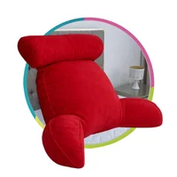 Cojín Tv Ergonómico Hogareto Con Apoyabrazos y Cabecero - Rojo