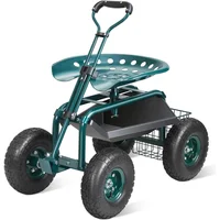 Carretilla Vevor 150 kg Acero Giratoria Jardinería