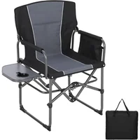 Silla Plegable de Camping de Metal Con Mesa Auxiliar Garvee