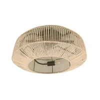 Ventilador de Techo Rattan 12" Dc E27 4l 40w Control Remoto