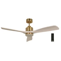Ventilador de Techo Led Bronce Inteligente 52" Dc 18w 120v 3000/4000/6000k Cct C/r