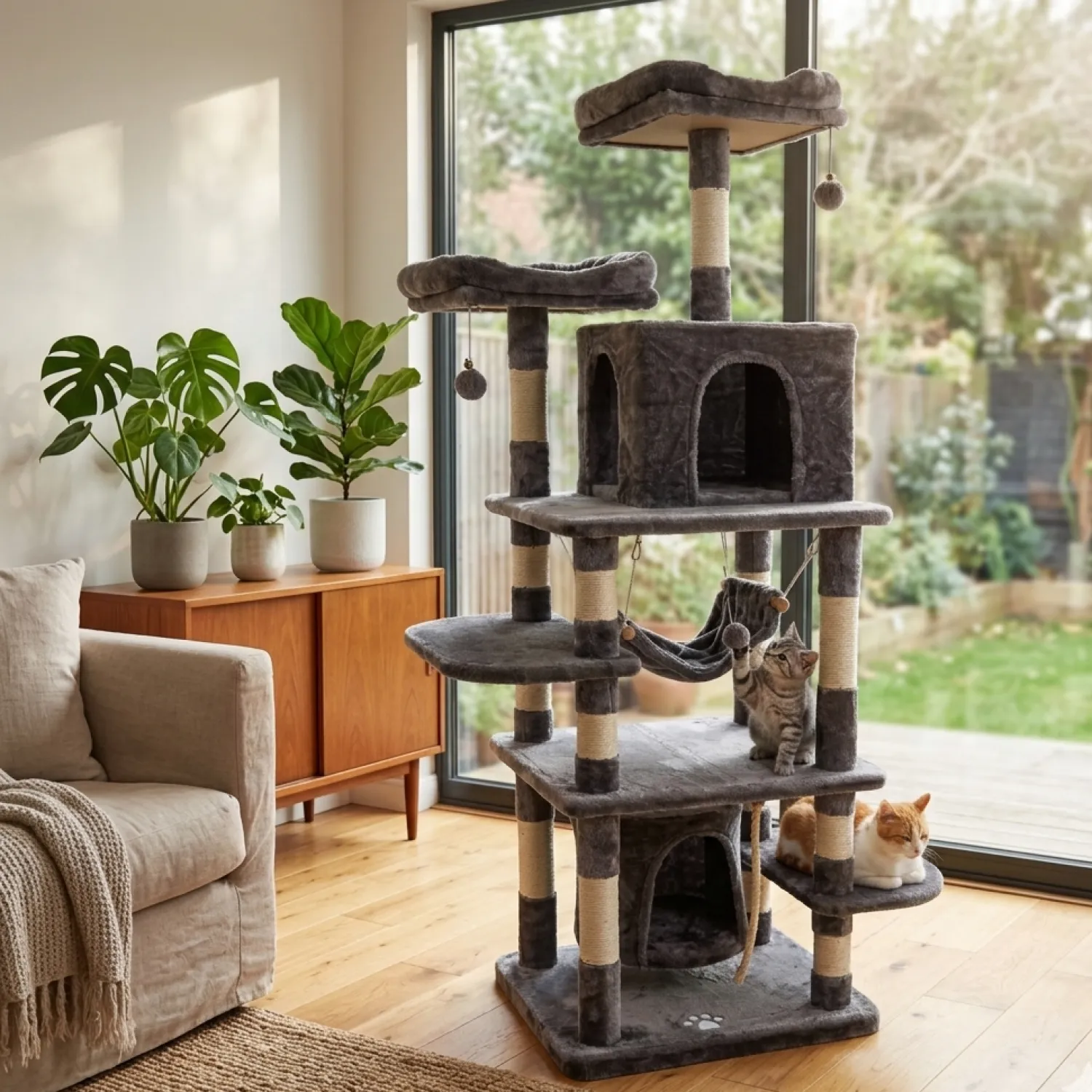 Gimnasio Árbol para Gatos Grande Desarmable Ankos